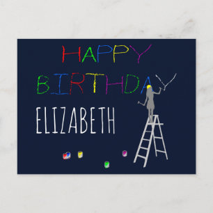 Happy birthday funny customisable postcard
