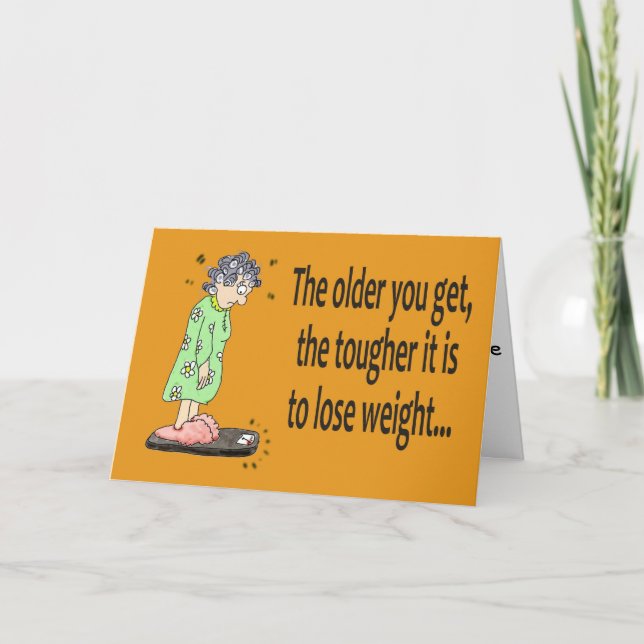 Happy Birthday Funny Humour Lose Weight Card (Front)