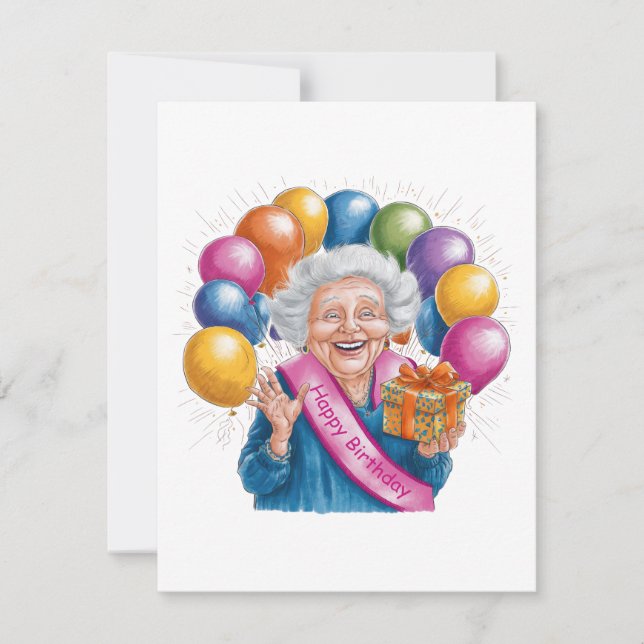 Happy Birthday Funny Nana Card (Front)
