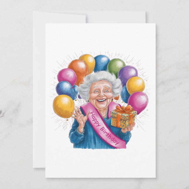 Happy Birthday Funny Nana Card (Front)