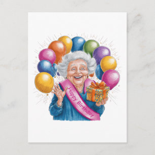 Happy Birthday Funny Nana Postcard