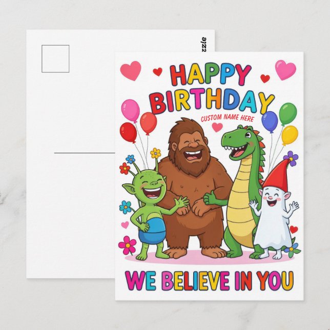 Happy Birthday Funny Postcard (Front/Back)