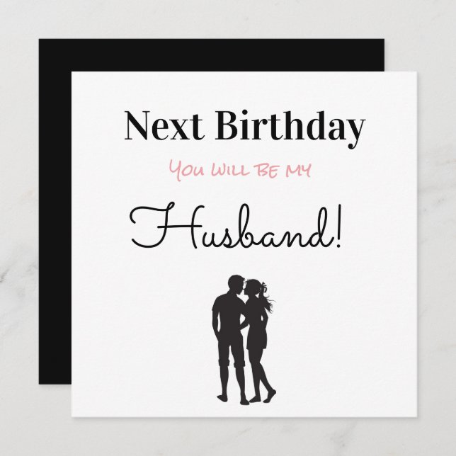 Happy Birthday Future Husband Holiday Card (Front/Back)
