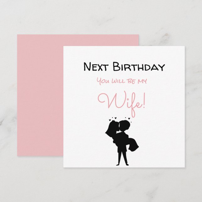 Happy Birthday Future Wife Holiday Card (Front/Back)