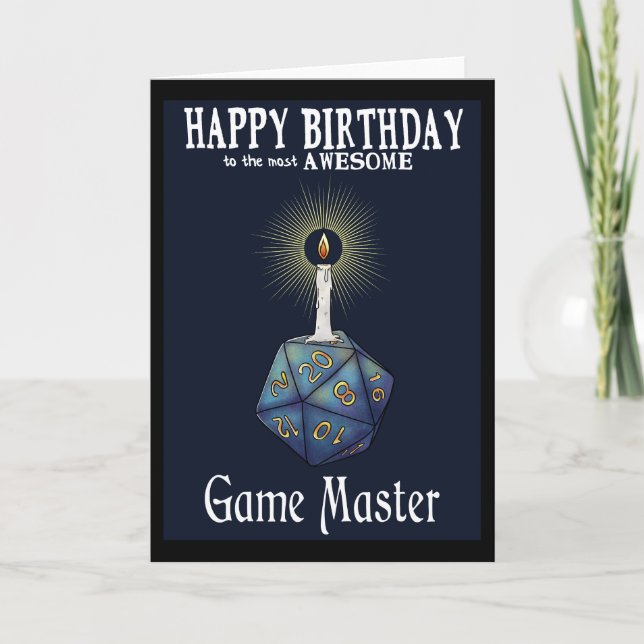 Happy Birthday Game Master Card (Front)