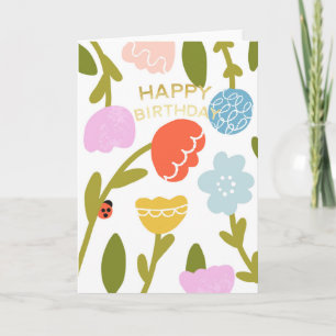 Happy Birthday Garden Lovers Floral Flower Card