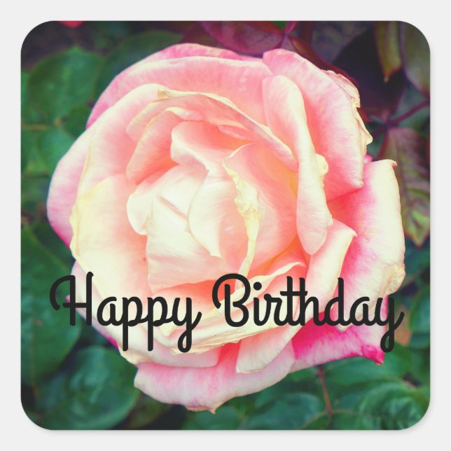 Happy Birthday Gemini Rose #1 Stickers (Front)