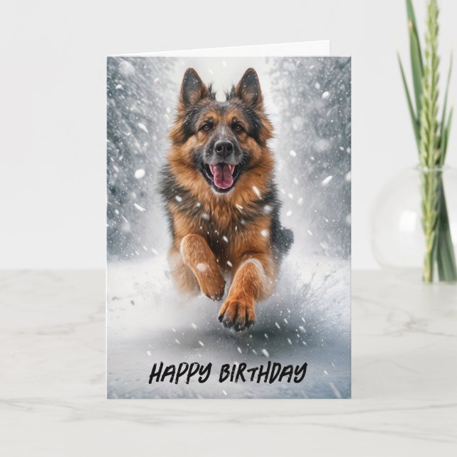 Happy Birthday German Shepherd Card (Front)