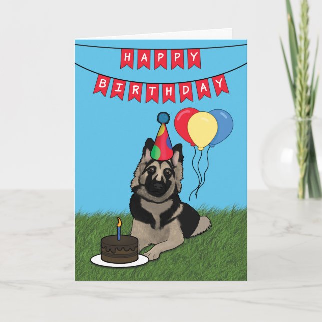 Happy Birthday German Shepherd Card (Front)