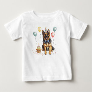 Happy Birthday German Shepherd Dog Baby T-Shirt