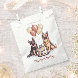 Happy Birthday German Shepherd Dogs Birthday Cake Favour Bags