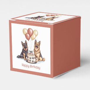 Happy Birthday German Shepherd Dogs Birthday Cake Favour Box