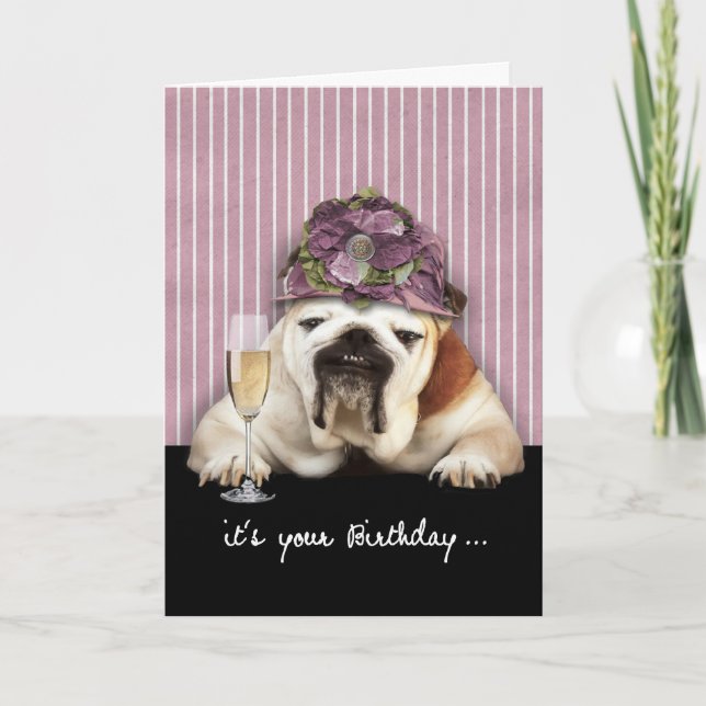 happy birthday, getting older, humour, dog card (Front)