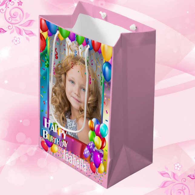 Happy Birthday Gift Bag Add Girl's Name (Creator Uploaded)