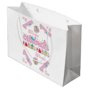 Happy Birthday Gift Bag Celebrate Pink