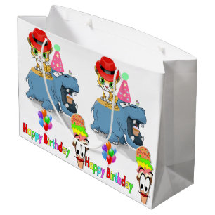 Happy Birthday Gift Bag Hippopotamus