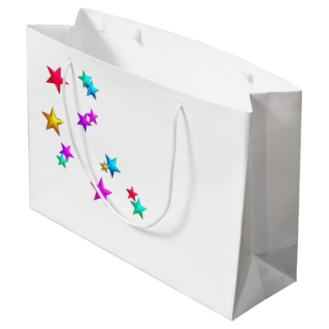 Happy Birthday Gift Bag Stars (Back Angled)