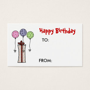 Happy Birthday,  Gift tag