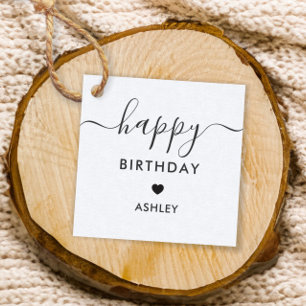 Happy Birthday Gift Tags, Birthday Tags, Kraft Favour Tags