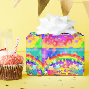 Happy Birthday Gift Wrap Rainbow HAMbyWG