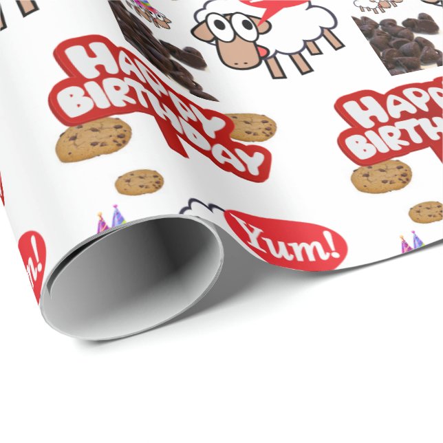 Happy Birthday Gift Wrapping Paper Lamb (Roll Corner)
