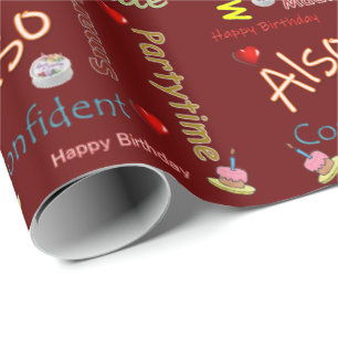 Happy Birthday Gift Wrapping Paper Madison