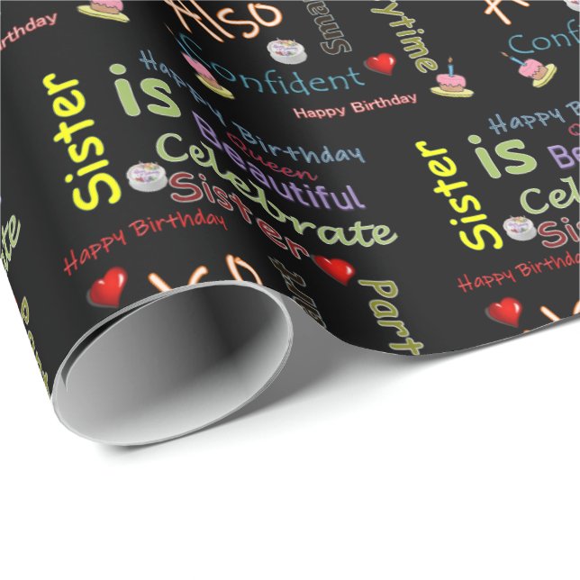 Happy Birthday Gift Wrapping Paper Sister (Roll Corner)