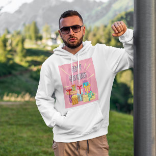 Happy Birthday Gifts On Pink Hoodie