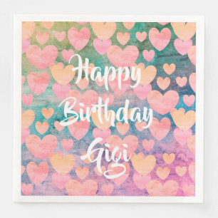 Happy Birthday #Gigi party napkins by DAL