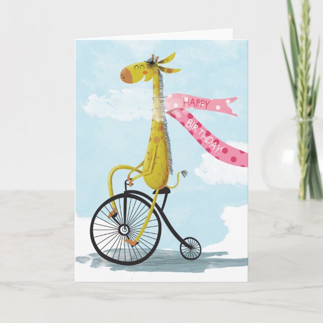 Happy Birthday Giraffe Card (Front)