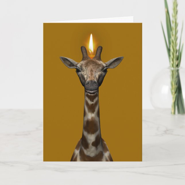 Happy Birthday Giraffe Card (Front)