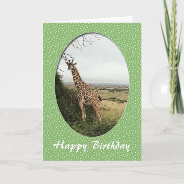 happy birthday giraffe card (Front)