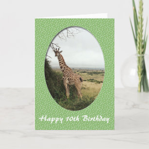 Happy Birthday giraffe greeting Card