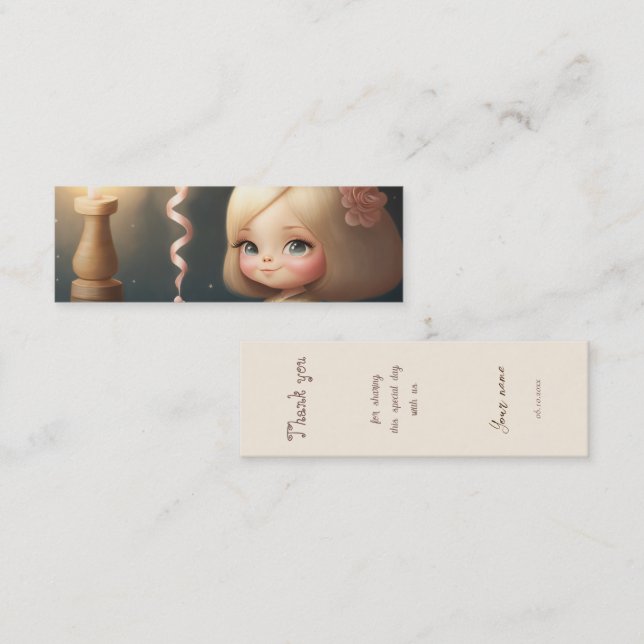 Happy Birthday Girl 01 Mini Business Card (Front/Back)