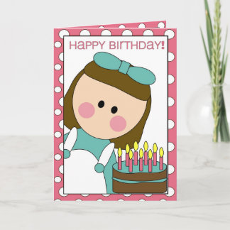 happy birthday (girl) card