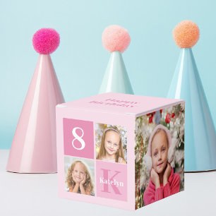 Happy Birthday Girl Cute Custom Photo Pink Party Favour Box