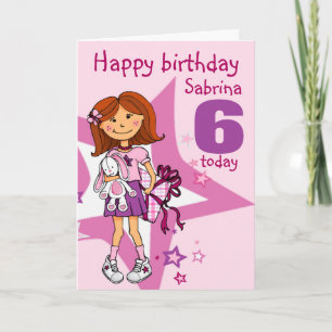 Happy Birthday Girl named age card