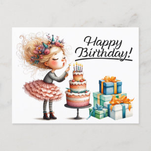 Happy Birthday Girl Postcard