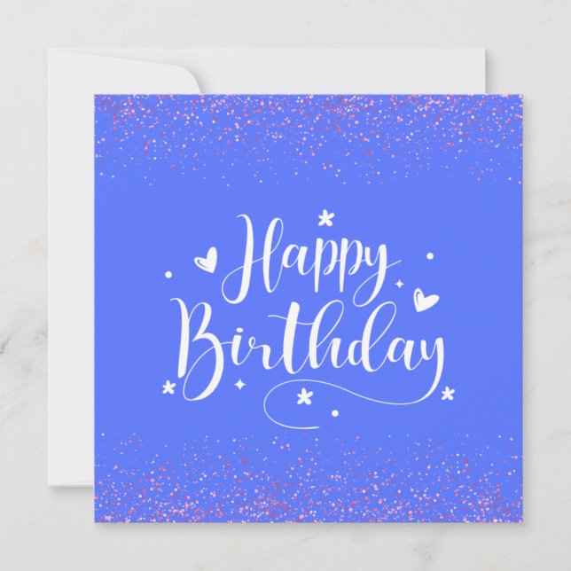 Happy Birthday Glitter Card (Front)