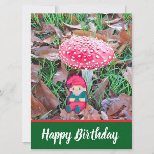 Happy Birthday, gnoom pixelart, Pixel Art  Card