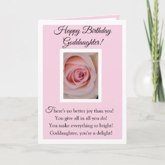 Happy Birthday Goddaughter Card