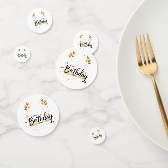 Happy Birthday Gold Table Confetti (Group)