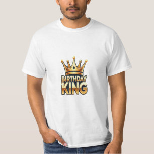 Happy Birthday Golden Crown: Royal Birthday T-Shirt