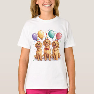 Happy Birthday Golden Retriever Dogs T-Shirt