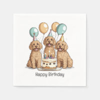 Happy Birthday Goldendoodle Dogs