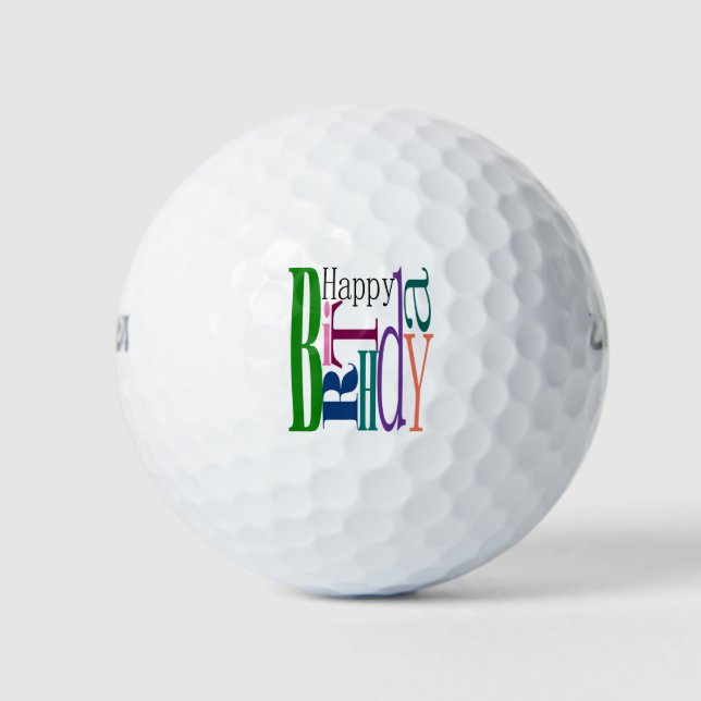 happy birthday golf balls (Front)