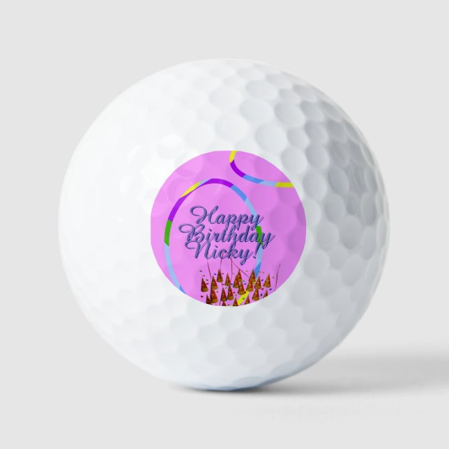 Happy Birthday Golf Balls (Front)