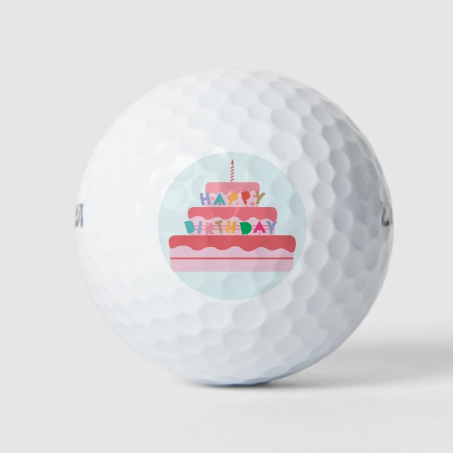 Happy Birthday Golf Balls (Front)