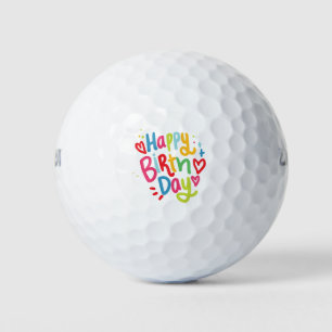 Happy Birthday Golf Balls