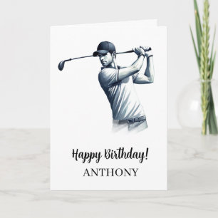 Happy Birthday Golfer Golf Dad Husband  Card